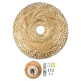 Huudngeje Bambus Wicker Rattan Leuchte Unterputz HäNgende Deckenleuchte für Wohnzimmer Schlafzimmer Esszimmer,30X18C