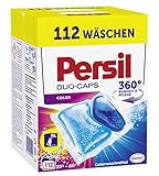 Persil Duo-Caps Color (112 Waschladungen), Colorwaschmittel gegen hartnäckigste Flecken, Waschmittel Caps für leuchtende Farben
