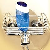 sternklar Armaturkorb Duschkorb Duschablage zum Festklemmen auf der Duscharmatur Waschbecken Waschtisch ohne Bohren Chrom