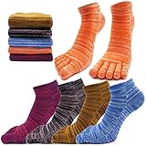 MOAMUN 5 Paar Frühling Fünf Finger Zehensocken Für Männer Frauen Baumwolle, Damen Casual Low Cut Socken Weich & Atmungsaktiv (Frau)