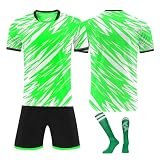 Warehouse Deals Angebote Faschingskostüme Männer Personalisierte Customized Anzug Individuelles Set Mit Namen Und Nummer Benutzerdefinierte Fußballtrikots Gym Hose Herren Tshirt Herren XXL (Green, L)
