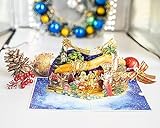 SALAHOANG Pop Up Jesus Christus Karte, 3D-Karte für Weihnachten, Weihnachtskarte, Geschenke für Weihnachten, Happy Holiday Card, handgefertigte Geschenke, Geburt Jesu