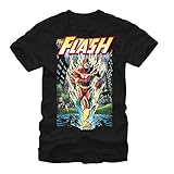 DC Comics Herren T-Shirt The Flash City Run - Schwarz - Klein