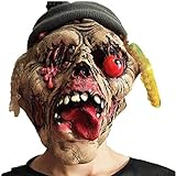 KCGNBQING Halloween Ed Maske/Vollkopfmaske/Latex Zombie Off Augenmaske Horror Halloween-Maske
