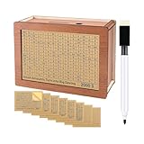 Spardose aus Holz, Countdown Spardose mit 2000 Dollar Ziel, Spardose mit Sparziel und Zahlen zum Überprüfen für Jungen Mädchen (2 Stück)
