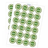 48 x Etiketten VEGAN grün für Ihre individuellen Produkte - Manufaktur - Hotel Buffet - Aufkleber Sticker im Set