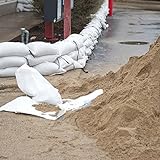 Sandsäcke Hochwassersäcke 35 x 50 cm weiss mit Bindband für 15 kg (25)