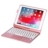 iPad-Tastatur-Hülle für iPad 2018 (6. Generation), iPad 2017 (5. Generation), iPad Air 2, Air 1, iPad Pro (9,7 Zoll), Schwarz