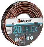 Gardena Comfort FLEX Schlauch 13 mm (1/2 Zoll), 20 m: Formstabiler, flexibler Gartenschlauch mit Power-Grip-Profil, aus hochwertigem Spiralgewebe, 25 bar Berstdruck, ohne Systemteile (18033-20)