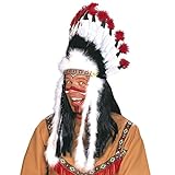 Widmann 3305B - Indianerhaarschmuck Wilder Stier, Häuptlings-Kopfschmuck, Mottoparty, Karneval