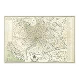 Bilderwelten Forex Fine Art Print - Vintage Stadtplan Rom Antik 80 x 120cm