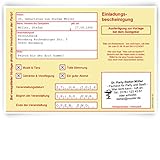 Einladungskarten zum Geburtstag (30 Stück) als Krankschreibung Krankmeldung Arbeitsunfähigkeit Karte