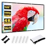 WISYOK Beamer Leinwand 120 Zoll, 4k Projektor Leinwand Outdoor, 16:9 Leinwand für Beamer, Faltbarer Projektor Screen, Projektionsschirm, Mobile Leinwand für Heimkino, Treffen und Camping