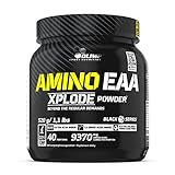 OLIMP- Amino EAA Xplode Powder. Nahrungsergänzungsmittel mit exogenen Aminosäuren, angereichert mit verzweigtkettigen Aminosäuren (BCAA) und Vitaminen der B-Gruppe. Geschmack: Ice Tea Peach (520 g)