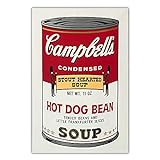 XNHXPH Andy Warhol Poster und Drucke Campbell's Soup Cans Pop Art Vintage Leinwand Malerei Abstrakte Wandkunst Für Wohnkultur Bilder 60x90cmx1 Kein Rahmen
