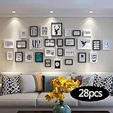 28er Bilderrahmen Set Verschiedene Größen Fotorahmen Set aus MDF mit Plexiglas für Wohnzimmer Restaurant Hintergrundwand…