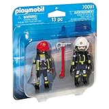 PLAYMOBIL Duopack 70081 Feuerwehrmann und Feuerwehrfrau, ab 4 Jahren