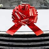 Vindar Big Red Car Bow 16 '/ 43cm Riesen Auto Bögen mit 60cm Band für Weihnachten Geschenke, Auto, Jubiläum, großes Geschenk, neues Haus, Geburtstagsgeschenk, Valentinstag, Dekorative Schleifen Bänder