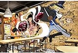 Tapeten Anime ONE PIECE Comic Hintergrund Wand 3D Schlafzimmer übergroße Wohnzimmer Esszimmer Dekoration Farbe-450*300CM(W * H)