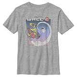 Disney Pixar Jungen Wall-e Walle And Eve in Space Short Sleeve T-shirt T-Shirt, Heather Grey, M