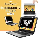 VistaProtect – Premium Blickschutzfilter & Anti-Blaulichtfilter, Privacy Filter Anti Blue Light Blickschutzfolie für Laptops & Notebooks (15.6″ Zoll)