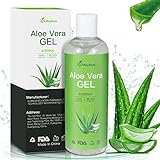 Aloe Vera Gel 300ml MayBeau Bio Aloe Vera Creme für Trockene Strapazierte Haut & Sonnenbrand Natürliche Feuchtigkeitspflege für Gesicht Haare und Körper