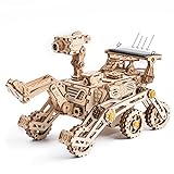 Robotime 3D Holz Puzzle-Solarbetriebene STEM Spielzeug - Laserschneiden DIY Roboter Auto Modellbau Kits Alter 14 Kinder und Erwachsene (Curiosity Rover)