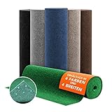 Floordirekt Rasenteppich Farbwunder Pro - Balkonteppich - Kunstrasen Teppich für Terrasse, Balkon und Freizeit - Erhältlich in 6 Farben (100 x 100 cm, Grün)