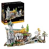 LEGO 10316 Icons DER Herr DER Ringe: BRUCHTAL, Großes Set mit 15 Minifiguren, darunter Frodo und Sam, Fan-Artikel für Erwachsene, Geschenk zu Weihnachten, Das Tal von Mittelerde (Amazon Exclusive)