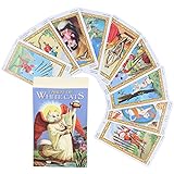 78 Tarotkarten, Tarot Der WeißEn Katzen Wahrsagerei-Tarot-Deck, Geeignet für Anfänger und Tarotkarten-Enthusiasten Schicksals-Wahrsagungskarte Geschenke für Familien Oder Sich Selbst