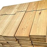 Terrassendielen Sibirische Lärche für Ihre Terrasse Balkon Wandverkleidung Poolbretter Terrassenbelag Terrassenholz (200cm glatt/glatt)
