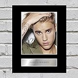 Justin Bieber signiert Foto Display