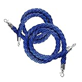 1M/2M/3M/4M/5M langes blaues gedrehtes Warteschlangen-Absperrseil, Absperrseil mit Haken-Warteschlangen-Absperrpfosten und Seilteiler, Massenkontrollstütze/245 cm/8 Fuß(185Cm/6Ft)
