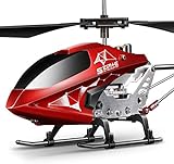 SYMA Hubschrauber ferngesteuert Helikopter Fernbedienung RC Helicopter Indoor Flugzeug Geschenk Kinder S107H-E 3.5 Kanal 2.4 Ghz LED Leucht Gyro Höhe halten