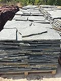 Splittprofi 5qm Polygonalplatte 2.5-4.5cm starke Gartenplatte, natürlich gespaltener Naturstein Quarzit grau | hart und frostsicher für Terrasse, Wege und Flächen