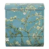 Arcondo Design Briefkasten mit Motiv und Zeitungsfach Vincent Van Gogh Mandelblüte