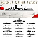 Wandaro Wandtattoo Skyline Köln I schwarz (BxH) 140 x 25 cm I Wohnzimmer Städte der Welt selbstklebend Aufkleber Wandsticker Wandaufkleber Sticker W3290