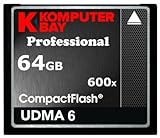 Komputerbay 64GB Professional Compact Flash Speicherkarte CF 600X 90MB/s Hochgeschwindigkeit UDMA 6 RAW
