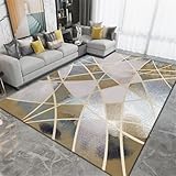 DJHWWD Terrassenteppich Rugs Wohnzimmer rechteckiger Teppich Flur grau gelb schmutzabweisender Teppich deko jugendzimmer mädchen kuche Teppich modern 70X110CM