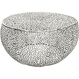 riess-ambiente.de Filigraner Design Couchtisch Leaf 80cm Silber Handarbeit Wohnzimmertisch Tisch Sofatisch