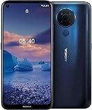 Nokia 5.4 Smartphone mit 6,39-Zoll-HD+-Display, 4 GB RAM, 128 GB Speicher, 48-MP-Vierfach-Kamera, Qualcomm Snapdragon 662, 2 Tagen Akkulaufzeit und Android-Upgrades, Dual-SIM - Polar Night