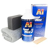 A1 Speed Wax Plus 3, 500 ml im Set mit Auftragsschwamm & DFT Microfasertuch