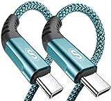 5 A USB C Kabel, [2 m 2er-Pack] Huawei Super Charge Typ C Schnellladegerät Nylon geflochtenes Kabel für Huawei P30, P30 Pro, P30 Lite, P20, P20 Pro, P20 Lite, P10 P9 Plus, Grün