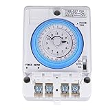 OSALADI Timer Zeitkontrolle Intervall-zeitschaltuhr 12v Zeitschaltuhr Mechanische Zeitschaltuhr Elektrische Zeitschaltuhr Zeitschalter Große Digitale Zeitschaltuhr Drinnen Sand Weiß