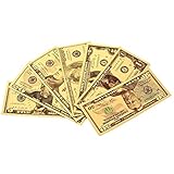 YJZZ New USD 1 2 5 10 20 50 100-Dollar-Schein Geschenk 24K American Gold Foil Banknote Replik gefälschte Banknoten Album Geld Home Decoration G (Farbe : A)