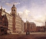 DQCJIYIGL Bekannt Poster Wandbilder Dekoration Wandbild das Neue Rathaus in Amsterdam Jan Van Der Heyden Leinwand Drucke für Wanddekoration 60x90