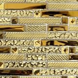 Glasmosaik gold Mosaik Fliese Transluzent Verbund Glasmosaik Crystal gelbgold für WAND BAD WC DUSCHE KÜCHE FLIESENSPIEGEL THEKENVERKLEIDUNG BADEWANNENVERKLEIDUNG Mosaikmatte Mosaikplatte