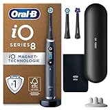 Oral-B iO Series 8 Plus Edition Elektrische Zahnbürste/Electric Toothbrush, PLUS 3 Aufsteckbürsten inkl. Whitening, Magnet-Etui, 6 Putzmodi, recycelbare Verpackung, Geschenk Mann/Frau, black