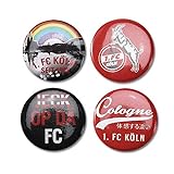 1. FC Köln Button-Set - Seit 1948 - Anstecker, Pin - Plus Lesezeichen I Love Köln