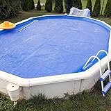 ZLI Abdeckplane Pool Solar-Schwimmbad-Abdeckung, runde Wärmedämmfolie mit Ösen-Blase für Indoor-Outdoor-Hausgarten-Pool, Thermodecke, einfach einzustellen (Size : 365x365cm)